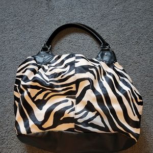 Zebra Print Large Purse